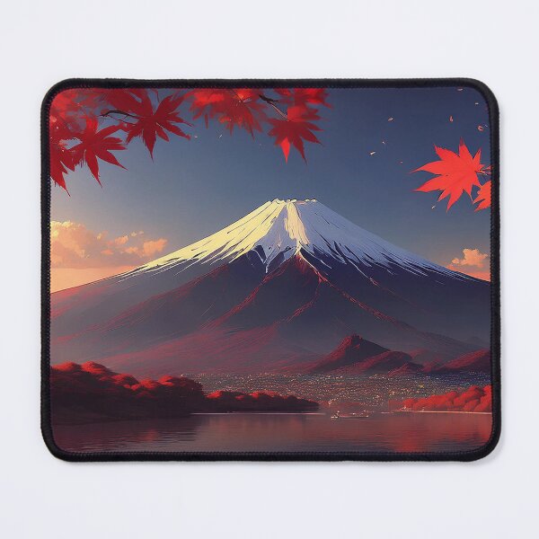 Item preview, Autumn Splendor: Mount Fuji Framed by Fiery Maples designed and sold by aniscapes.