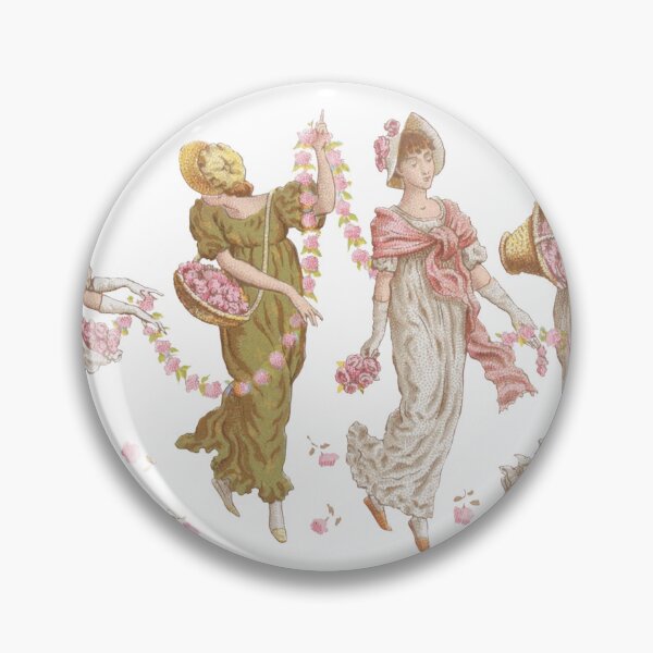 Item preview, Greenaway Maids with Roses designed and sold by GrayHareCards.