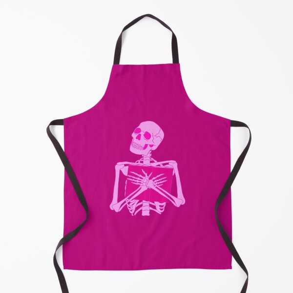 Item preview, Hot Pink Reading Skeleton Bookish Halloween  designed and sold by KWZCreates.