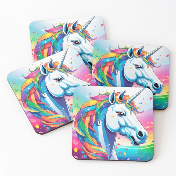 Item preview, Unicorn Face in a Rainbow Spectrum designed and sold by AOG-DESIGNS.