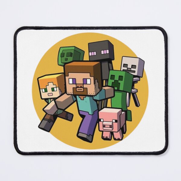 Item preview, Minecraft Steve And Alex with mobs designed and sold by GuialStore.