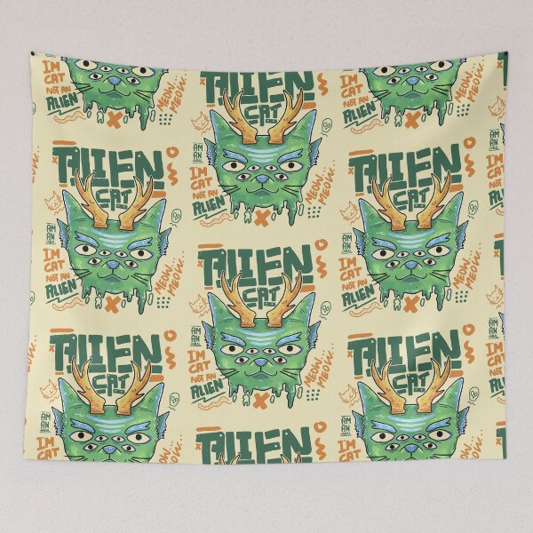 Item preview, Alien cat designed and sold by amanjabal.