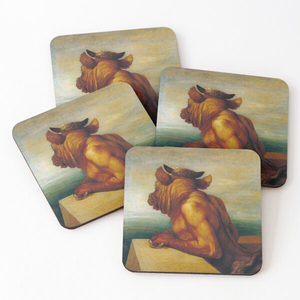 Item preview, Incredible painting of Minotaur looking off to the sea designed and sold by The Artful Horse.