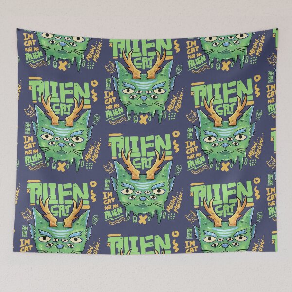 Item preview, Alien cat designed and sold by amanjabal.