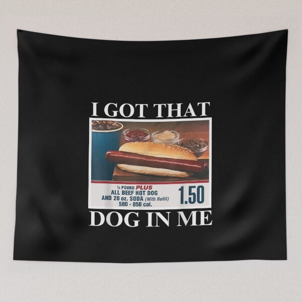 Item preview, I Got That Dog In Me funny retro vintage sports meme hotdog T-Shirt designed and sold by animal-x1.