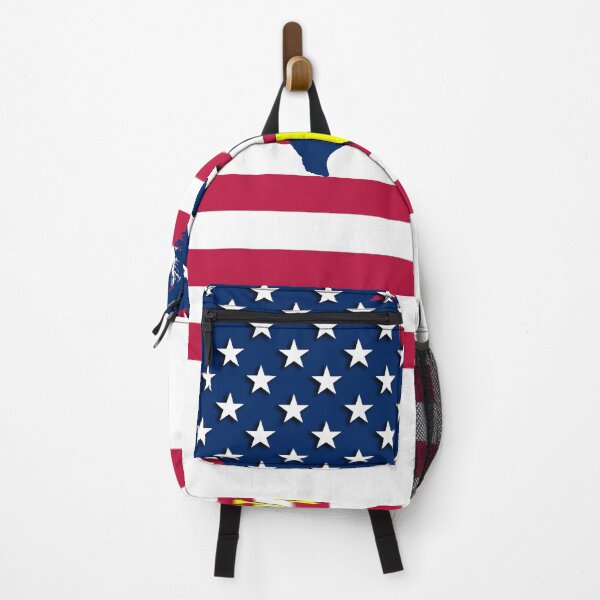 Item preview, U.S.A., flag of the United States of America: the silhouette, its flag and a single heart. designed and sold by rikyfreestyle.