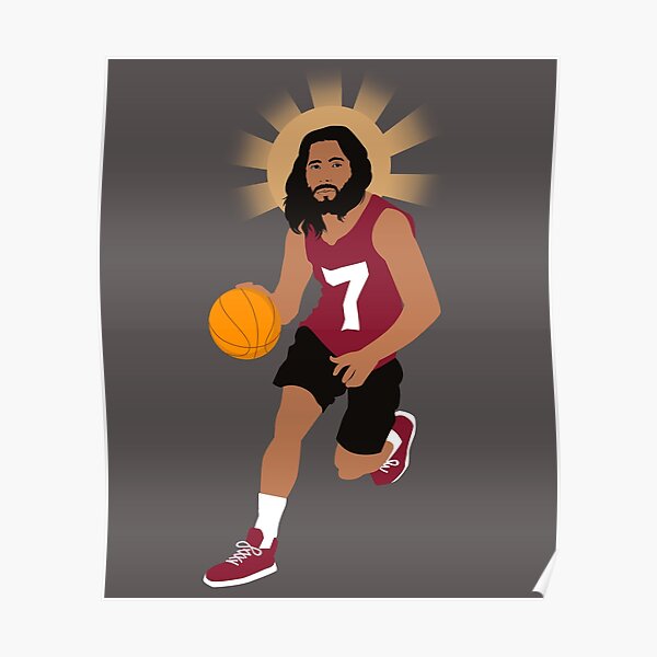 Póster «Funny Basketball Jesus Memes Humor cristiano Slam Dunk» de Essetino  | Redbubble