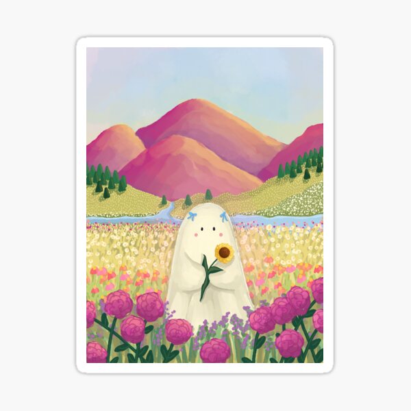 Artikel-Vorschau von Geist im Blumenfeld mit Sonnenblume, designt und verkauft von art by mckenzie.