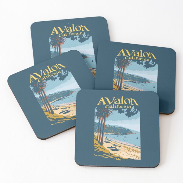 Item preview, A Vintage Travel Illustration of Avalon - California  designed and sold by GoodOldVintage.