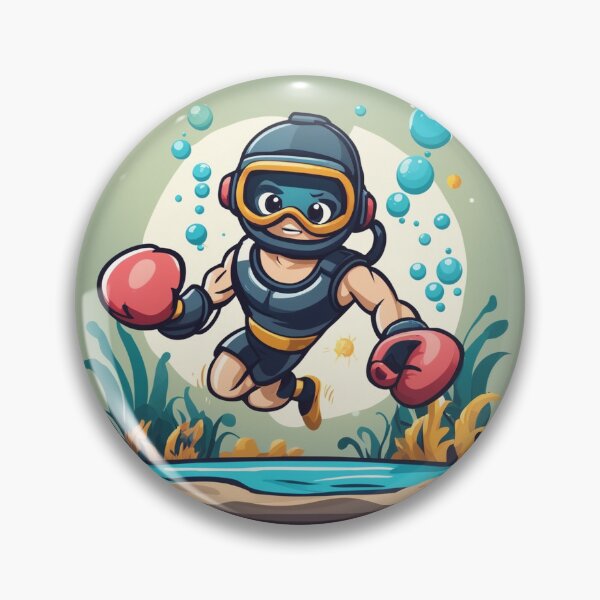 Item preview, Cute Diver Boxing Cartoon Vector Icon Illustration designed and sold by hjian8219.