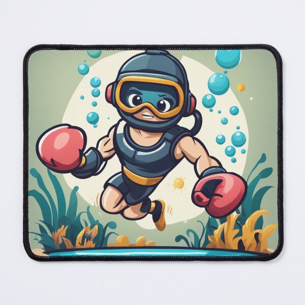 Item preview, Cute Diver Boxing Cartoon Vector Icon Illustration designed and sold by hjian8219.