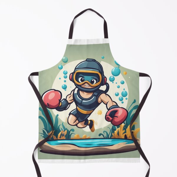 Item preview, Cute Diver Boxing Cartoon Vector Icon Illustration designed and sold by hjian8219.