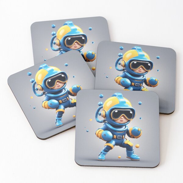 Item preview, Cute Diver Boxing Cartoon Vector Icon Illustration designed and sold by hjian8219.