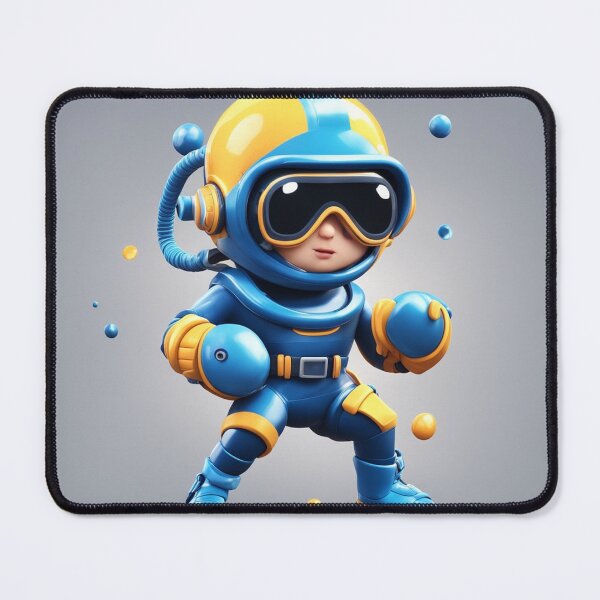 Item preview, Cute Diver Boxing Cartoon Vector Icon Illustration designed and sold by hjian8219.
