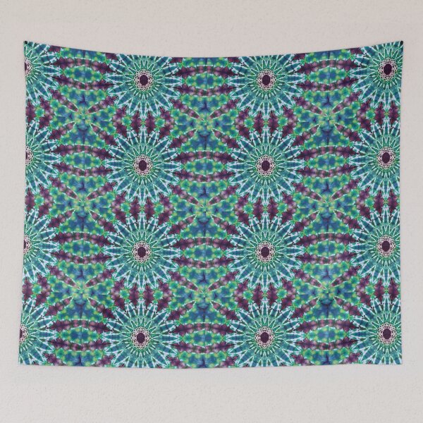 Item preview, Hippie Tie Dye Mandala psychedelic grateful dead head phish tour festival art burning man designed and sold by AuroraXGreen.