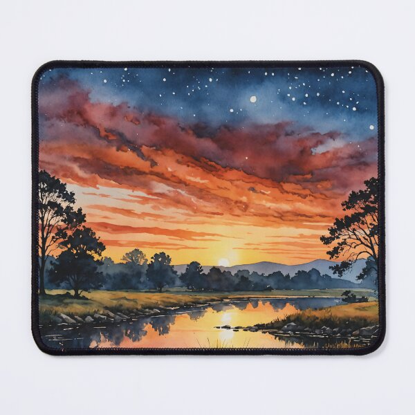 Item preview, Patriotic Twilight: Stars and Stripes in the Evening Sky Canvas Art designed and sold by 4FlagsCreations.