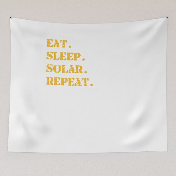 Item preview, Eat Sleep Solar Repeat (Orange) Sun T-Shirt designed and sold by Rainwater Merch.