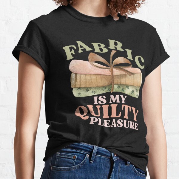 Item preview, Fabric is my quilty pleasure - quilting pun designed and sold by EvergreenWhimsy.