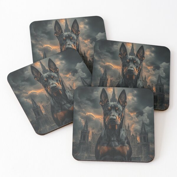 Item preview, Doberman In Front Of A Castle designed and sold by Nocturne  Paws.