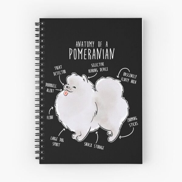 Item preview, White Pomeranian Dog Anatomy designed and sold by Clara Hollins.