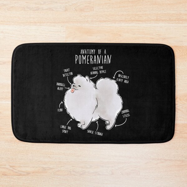 Item preview, White Pomeranian Dog Anatomy designed and sold by Clara Hollins.