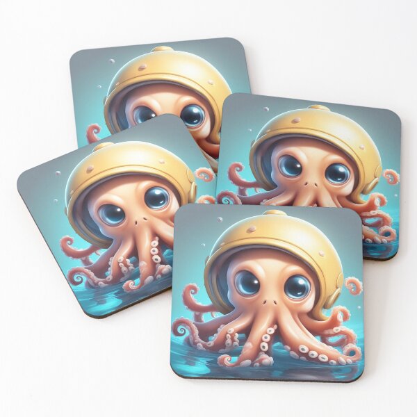Item preview, Cute Octopus Riding Submarine Cartoon Vector Icon Illustration designed and sold by hjian8219.