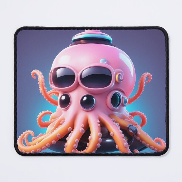 Item preview, Cute Octopus Riding Submarine Cartoon Vector Icon Illustration designed and sold by hjian8219.