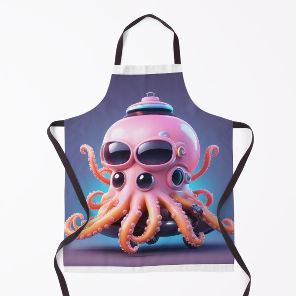 Item preview, Cute Octopus Riding Submarine Cartoon Vector Icon Illustration designed and sold by hjian8219.