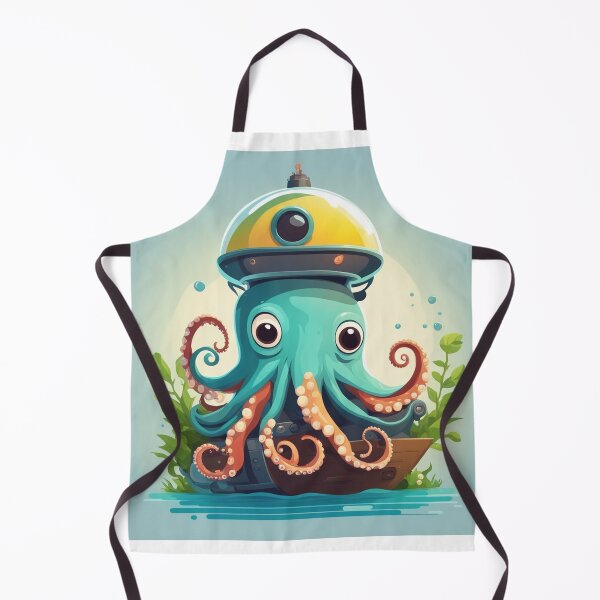 Item preview, Cute Octopus Riding Submarine Cartoon Vector Icon Illustration designed and sold by hjian8219.