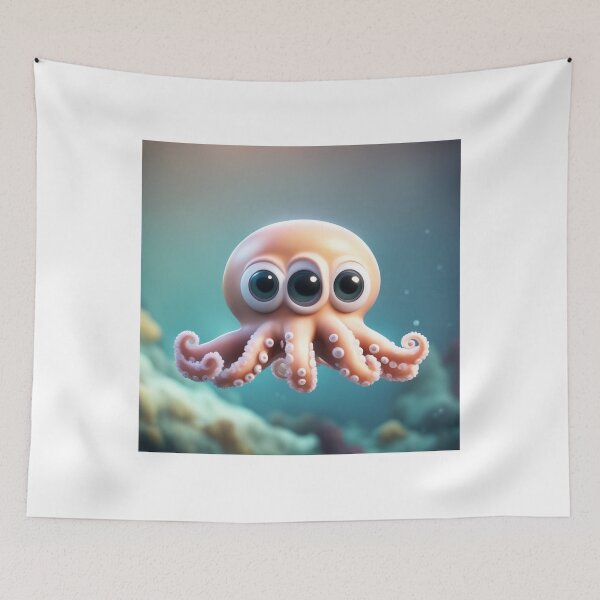 Item preview, Cute Octopus Riding Submarine Cartoon Vector Icon Illustration designed and sold by hjian8219.