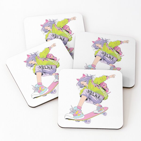 Item preview, Anime Skate Girl, Skateboarding Girl, Skate, Sk8 designed and sold by Skateboard-Art.