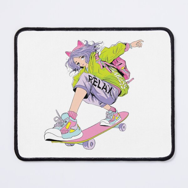 Item preview, Anime Skate Girl, Skateboarding Girl, Skate, Sk8 designed and sold by Skateboard-Art.