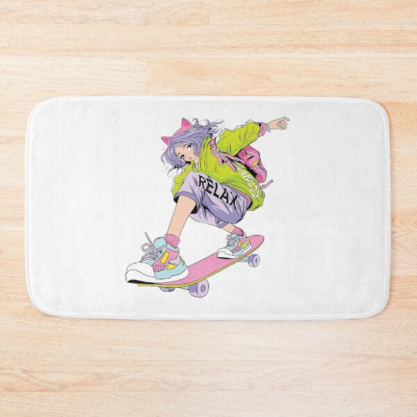 Item preview, Anime Skate Girl, Skateboarding Girl, Skate, Sk8 designed and sold by Skateboard-Art.