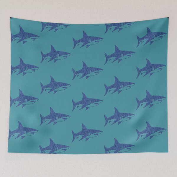 Item preview, Zen Petal Art - Cute Blue Summertime Shark designed and sold by SpeakBoldly.