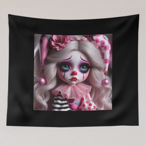 Item preview, Melancholic Pink Jester Art | Whimsical Gothic Fantasy Illustration designed and sold by litchick1977.