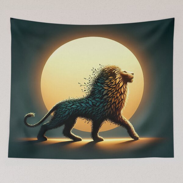 Item preview, Lion Made of Leaves, Ai Generated Art  designed and sold by ACC .