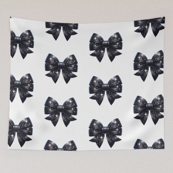 Item preview, Simple pretty sparkly black big bow stickers and more designed and sold by CRandRRstickers.