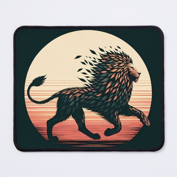 Item preview, Lion Made of Leaves, Ai Generated Art designed and sold by ACC .