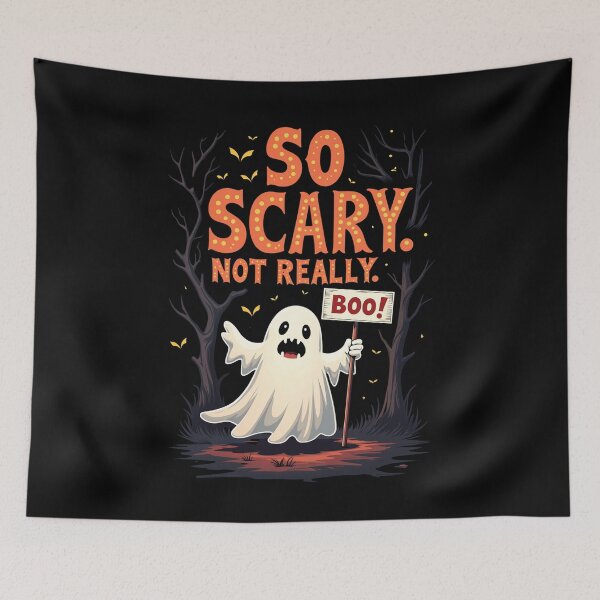Item preview, So Scary, Not Really - Adorable Ghost Halloween designed and sold by Taans-Creation.