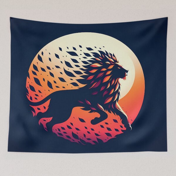 Item preview, Lion Made of Leaves, Ai Generated Art  designed and sold by ACC .
