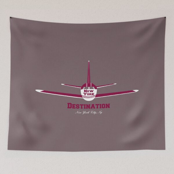Item preview, Destination New York City NY Airplane Airport Logo  designed and sold by Lartheviking.