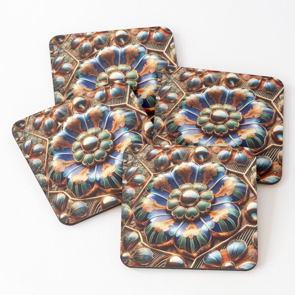 Item preview, Radiant Japanese Cloisonné Floral Art – Traditional Meets Modern Elegance designed and sold by SakuraJapanArt.