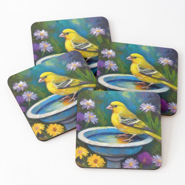 Item preview, YELLOW FINCH BIRD designed and sold by MicbellaArt.