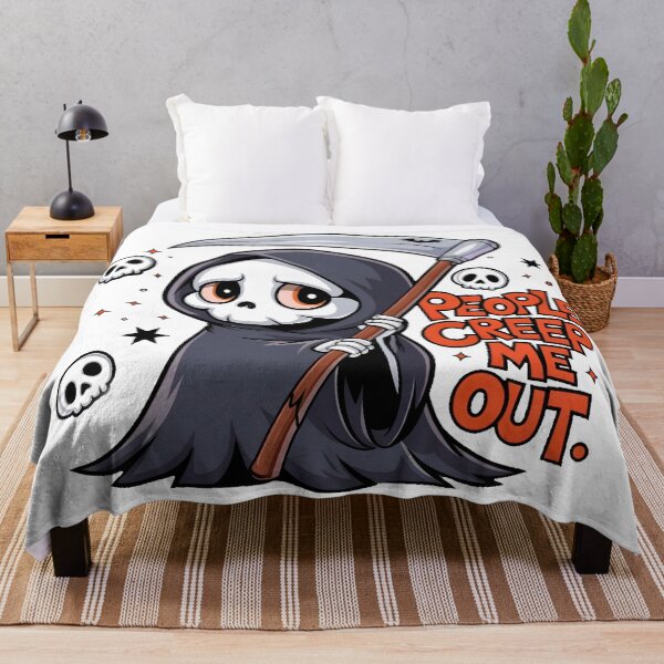 Item preview, Funny Grim Reaper People Creep Me Out designed and sold by PlanetMarker.