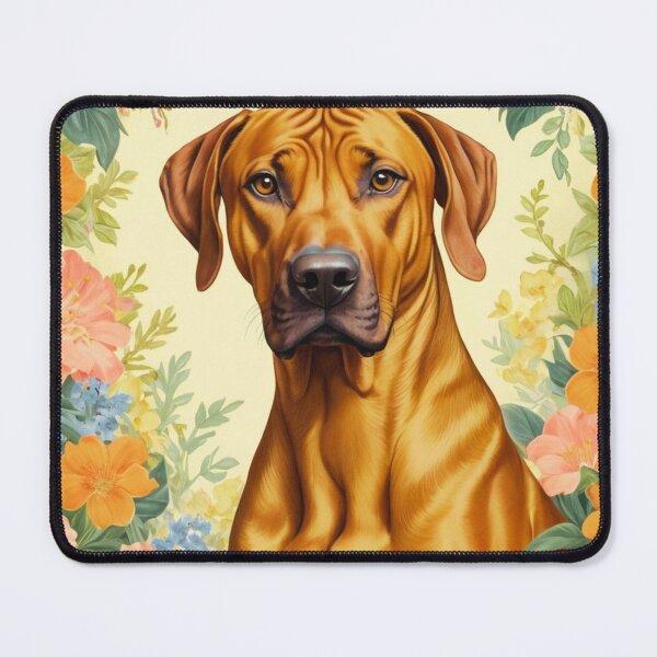 Item preview, Rhodesian Ridgeback Floral Portrait Painting designed and sold by ChaosReigns91.