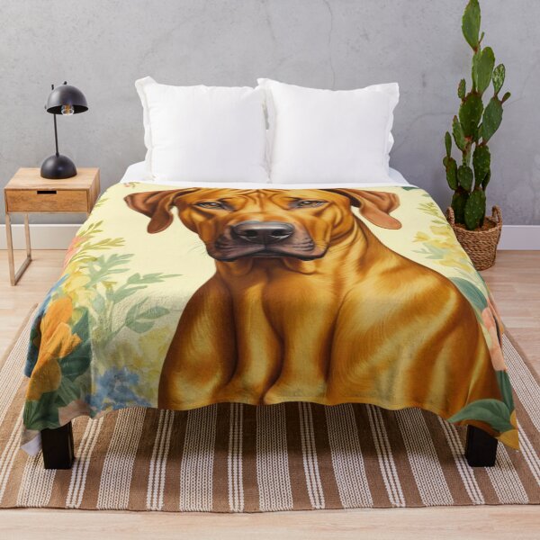 Item preview, Rhodesian Ridgeback Floral Portrait Painting designed and sold by ChaosReigns91.