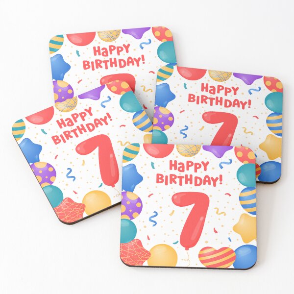 Item preview, Happy Birthday 7 Years. BDay Greetings for 7 year old Kids designed and sold by AnnaVioletStore.