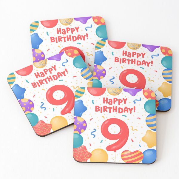 Item preview, Happy Birthday 9 Years. BDay Greetings for 9 year old Kids designed and sold by AnnaVioletStore.