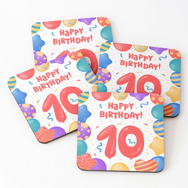 Item preview, Feliz cumpleaños 10 años. Saludos de cumpleaños para niños de diez años designed and sold by AnnaVioletStore.