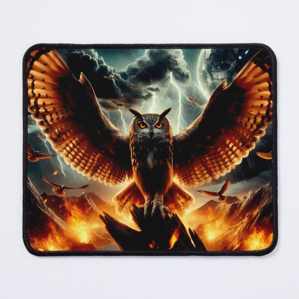 Item preview, Fiery Owl Moonrise designed and sold by Nostalgia Busters.